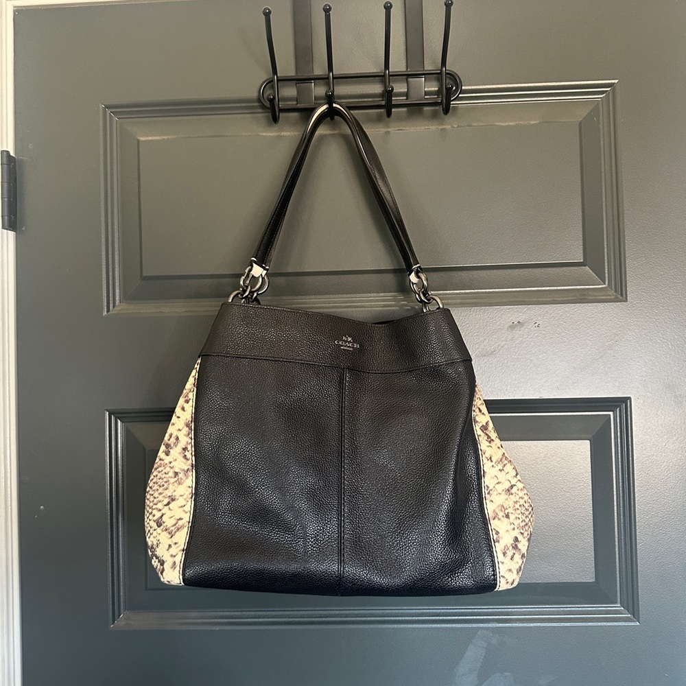 Coach Lexy Snakeskin Tote